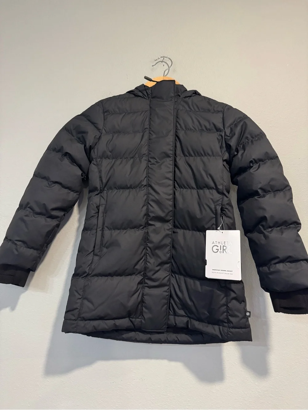 Athleta Girl Snow Day Down Puffer Jacket with Hood NEW XS/6